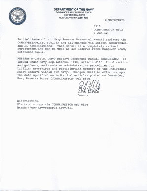 NAVY RESERVE PERSONNEL MANUAL