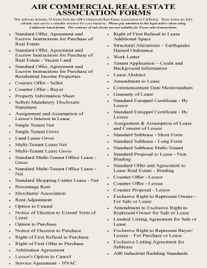 AIR Commercial Real Estate Association Forms