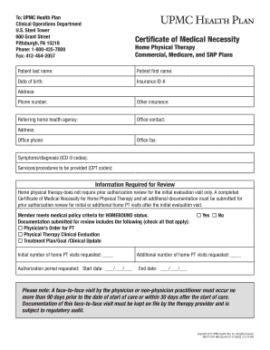 To UPMC Health Plan Clinical Operations Department US