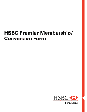 HSBC Premier Account Opening Form