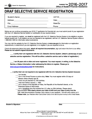Selective Service Registration Form
