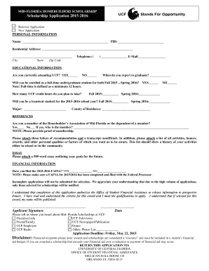 MID-FLORIDA HOMEBUILDERS SCHOLARSHIP Scholarship - finaid ucf