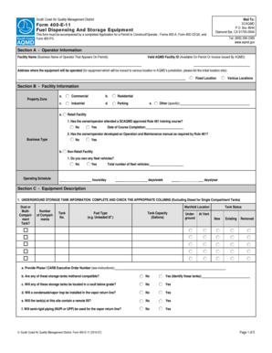 SCAQMD Form 400-E-11