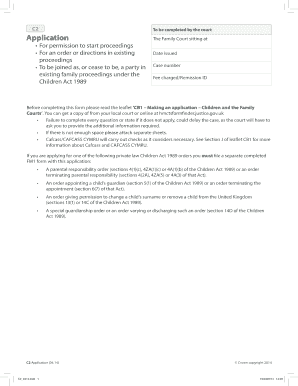 C2 Application for Children Act Proceedings