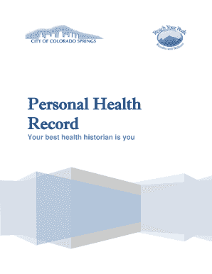 Personal Health Record Form