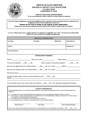 Osceola County Tax Collector Application