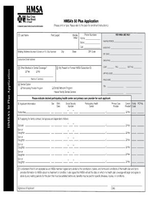 HMSA 50 Plus Application
