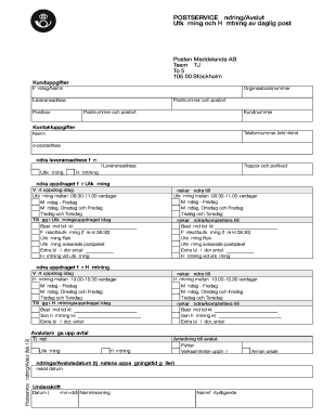 Postservice Change/Termination Form