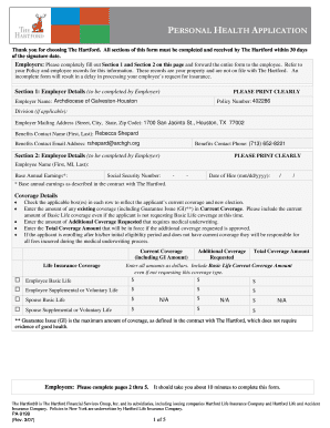 The Hartford Personal Health Application