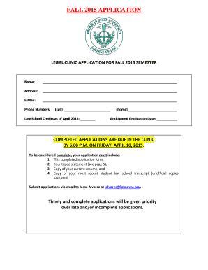 FALL 2015 APPLICATION - Michigan State University College
