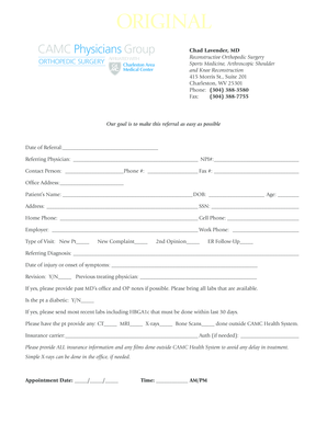 CAMC Physician Referral Form
