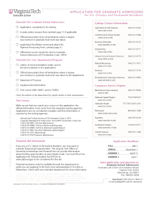 Graduate Admissions Application