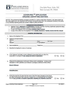Organic Certifying Entities Application