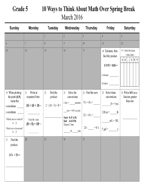Grade 5 Math Worksheet