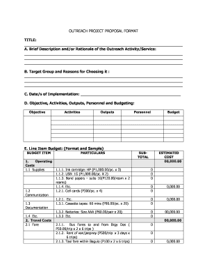 outreach proposal