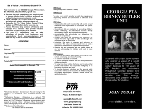 Birney Butler PTA Membership Form