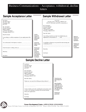 Employment Offer Acceptance Letter Template
