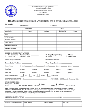 HVAC Construction Permit Application