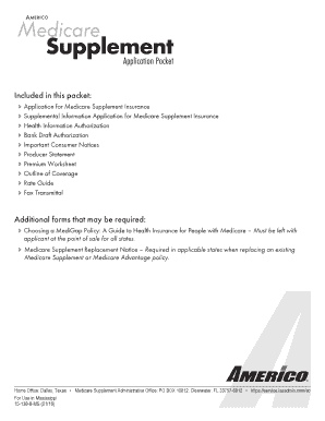 Medicare Supplement Insurance Application
