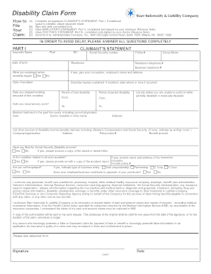 Disability Claim Form