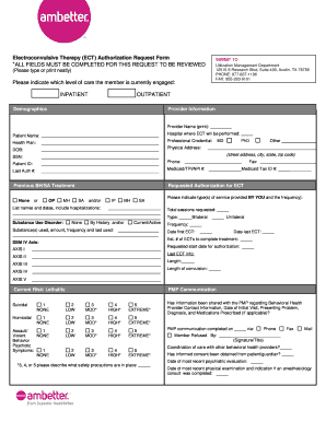 Electroconvulsive Therapy Authorization Request Form