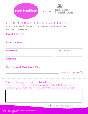 Ambetter Health Insurance Enrollment Form