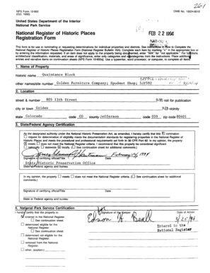 National Register of Historic Places Registration Form
