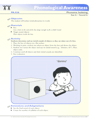 Phonological Awareness Activities