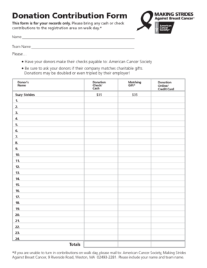 Donation Contribution Form