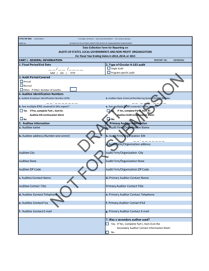 Form SF-SAC for A-133 Audits