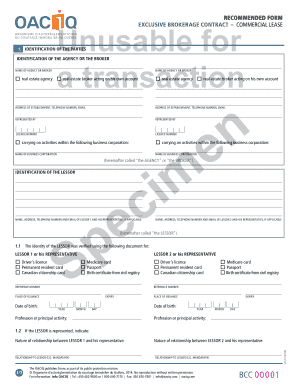Exclusive Brokerage Contract – Commercial Lease