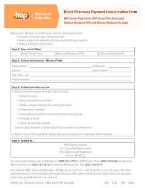 Direct Pharmacy Payment Consideration Form