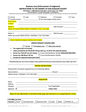 Business Levy Instructions