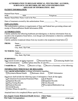 Authorization to Release Medical Records