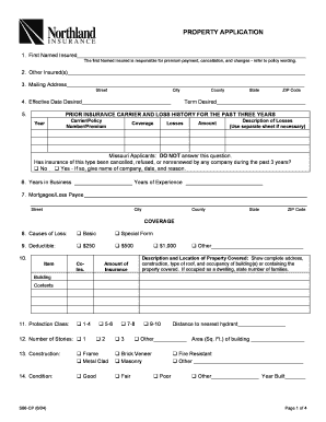 Property Insurance Application Form