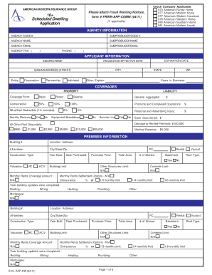American Modern Insurance Dwelling Application