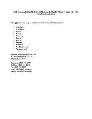 Community Blue Medicare Enrollment Application