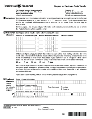 Request for Electronic Funds Transfer