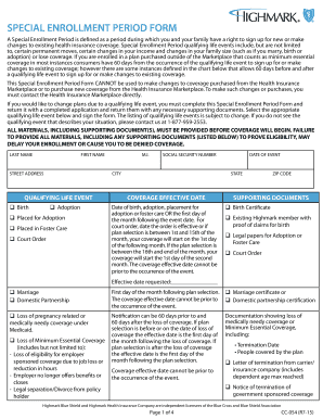 Special Enrollment Period Form