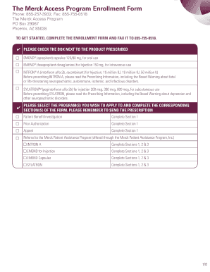 Merck Access Program Enrollment Form