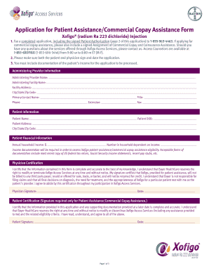 Xofigo Patient Assistance Application Form