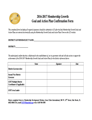 2016-2017 Membership Growth Goal Confirmation Form