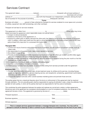 Independent Contractor Agreement for Therapist