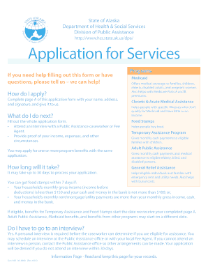 Alaska Public Assistance Application