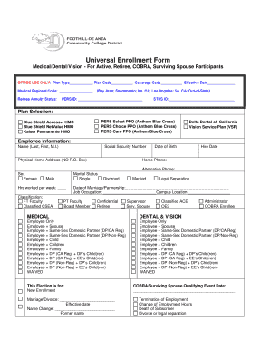 California Public Employees Health Benefits Enrollment Form