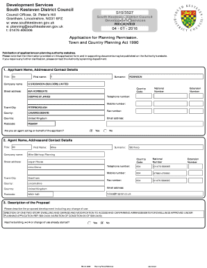 UK Planning Permission Application Form