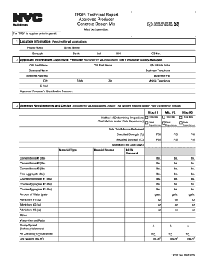 TR3P Concrete Design Mix Application