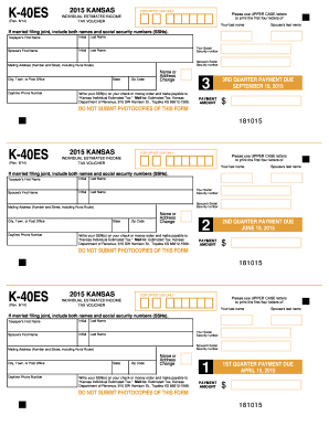 Kansas Individual Estimated Income Tax Voucher