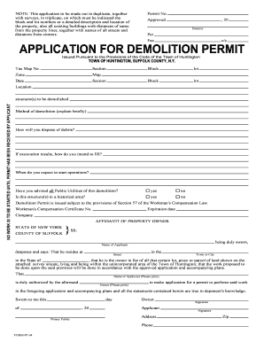 Demolition Permit Application