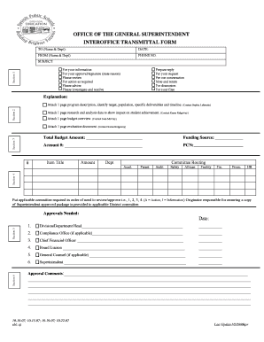 Interoffice Transmittal Form